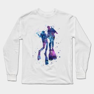 Scuba divers, scuba couple Long Sleeve T-Shirt